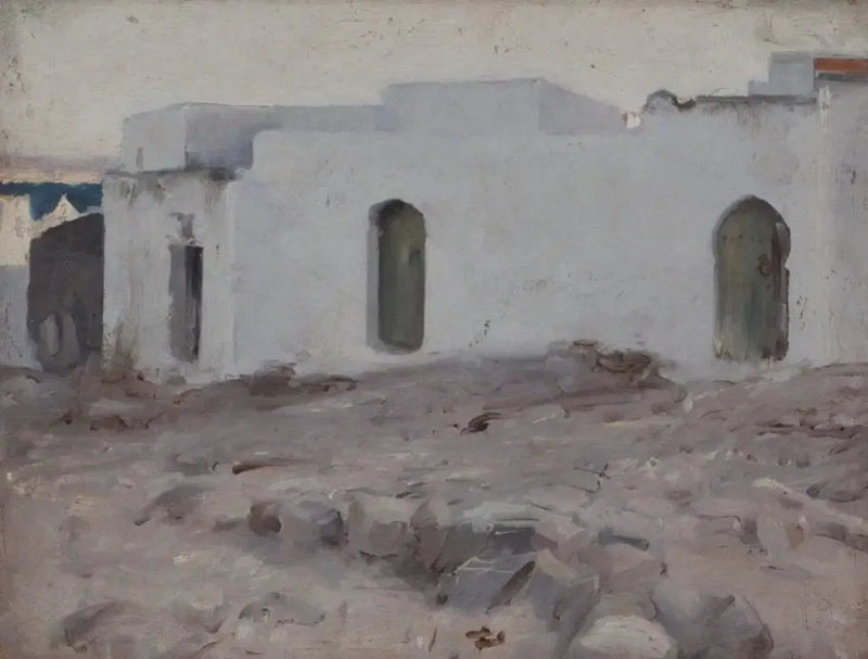 Maurowe budynki w pochmurny dzień - John Singer Sargent