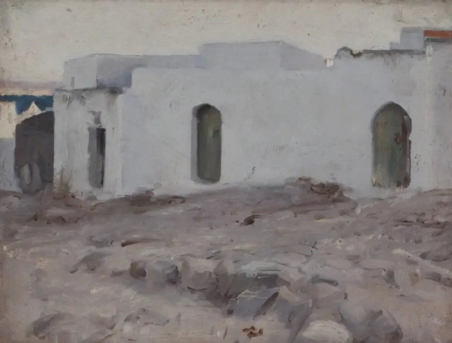 Maurowe budynki w pochmurny dzień - John Singer Sargent