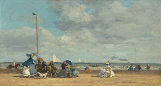 🌊 Plaża w Trouville – Eugène Boudin (lata 1860)