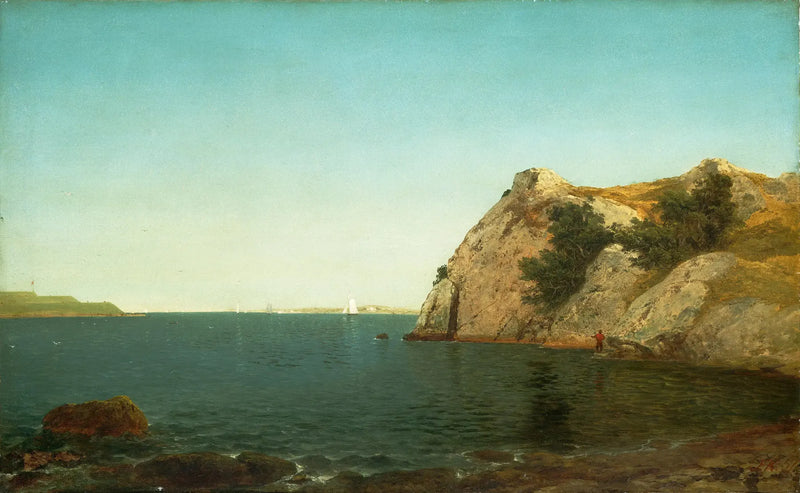 Beacon Rock, port w Newport - John Frederick Kensett