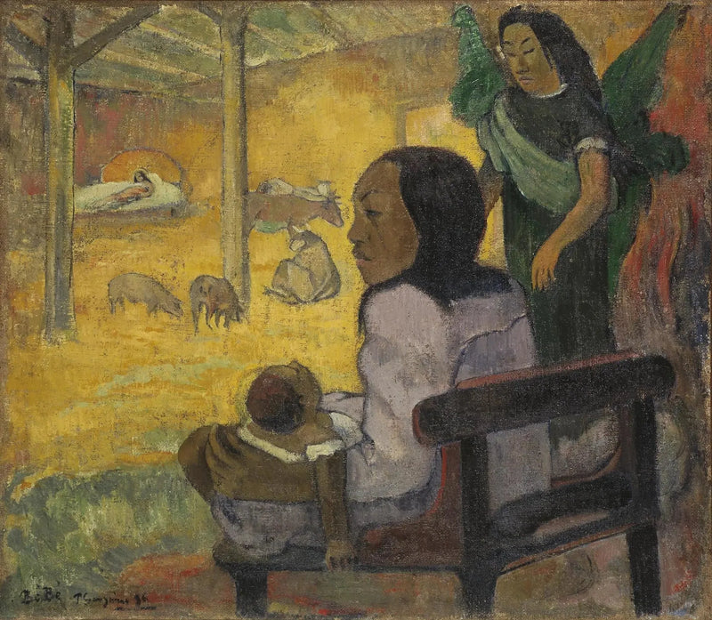 Niemowlę, czyli Narodziny Chrystusa w stylu tahitańskim - Paul Gauguin