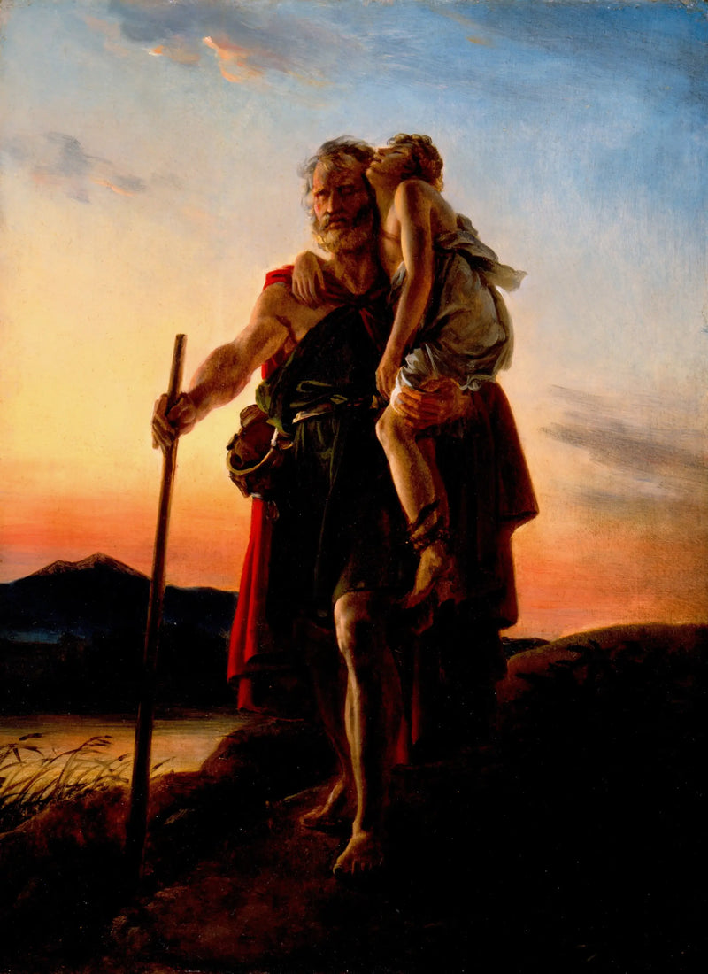 Bélisaire nosi swojego przewodnika ukąszonego przez węża - François Gérard