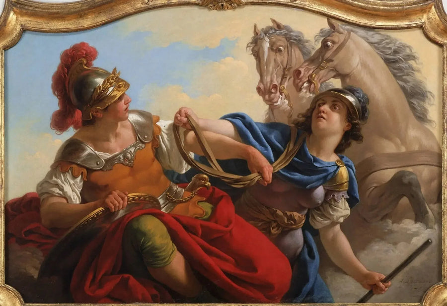 Bellone prezentująca lejce swoich koni na Marsie - Louis Jean François Lagrenée
