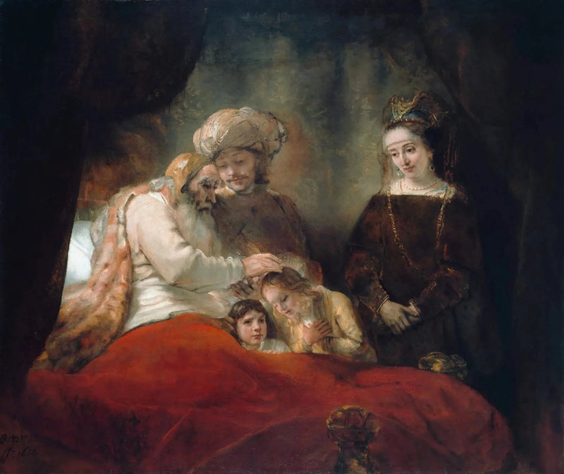 Błogosławieństwo synów Józefa przez Jakuba - Rembrandt