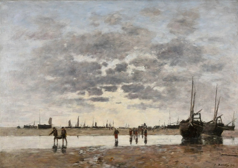 Berck: powrót łodzi - Eugène Boudin
