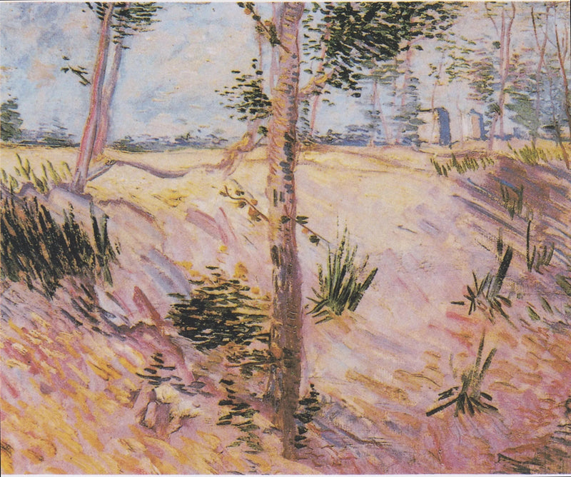 Drzewa na zboczu - Vincent van Gogh