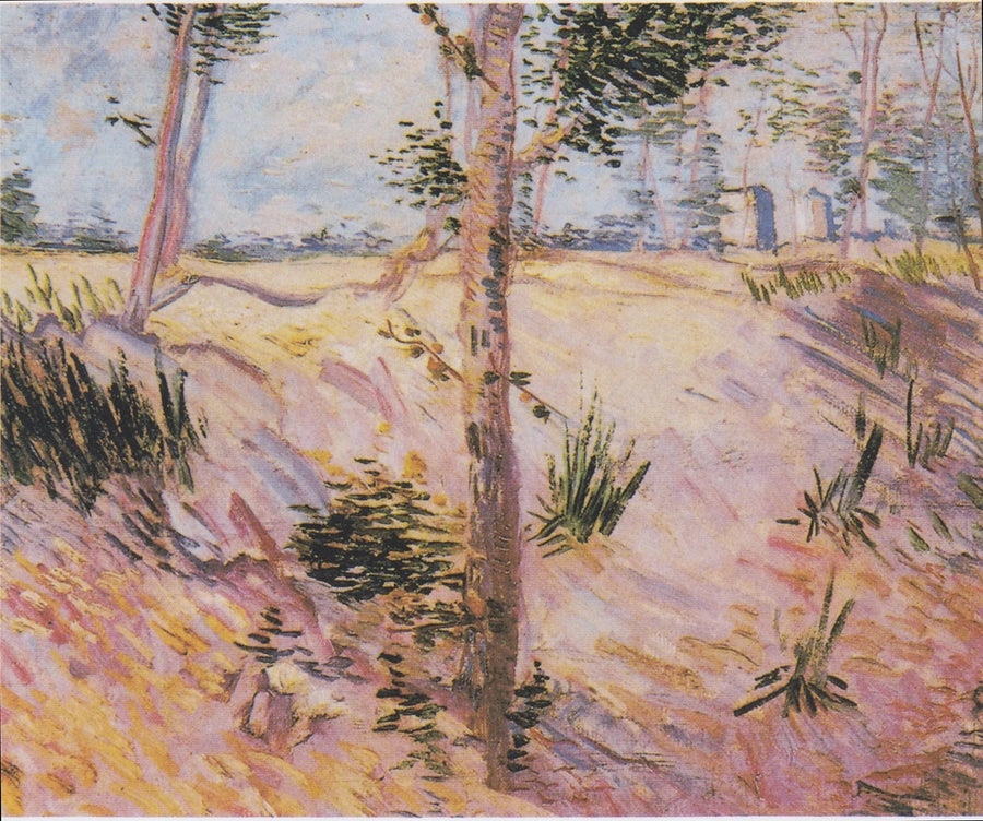 Drzewa na zboczu - Vincent van Gogh