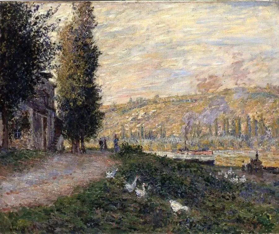 La Berge w Lavacourt W495 - Claude Monet