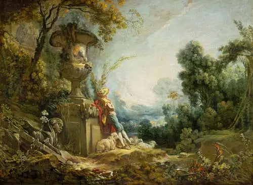 Berger pilnujący swoich owiec - François Boucher