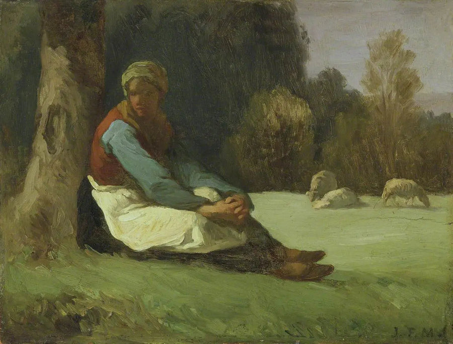 Siedząca bergiera - Jean-François Millet