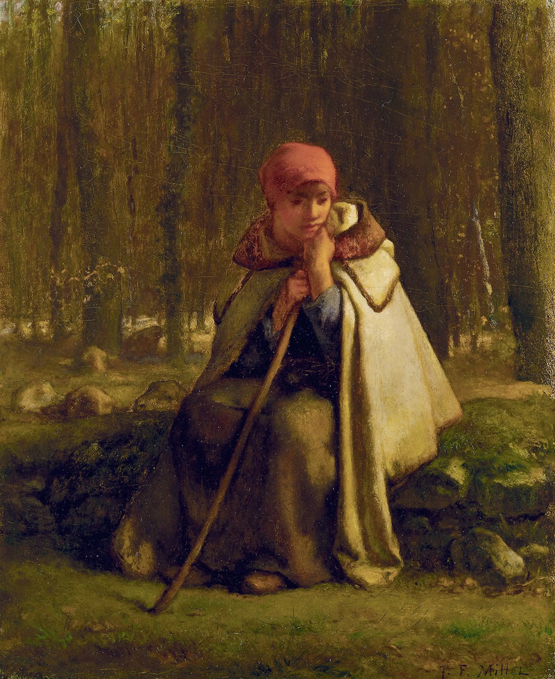 Siedząca bergiera - Jean-François Millet