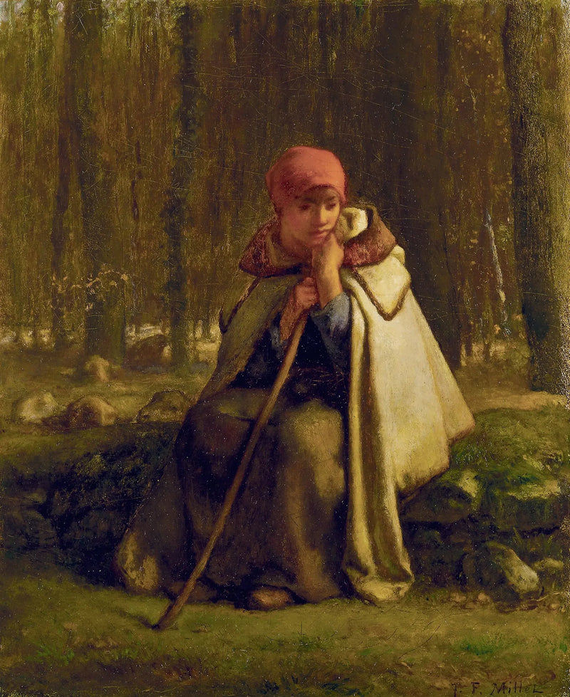 Siedząca bergiera - Jean-François Millet