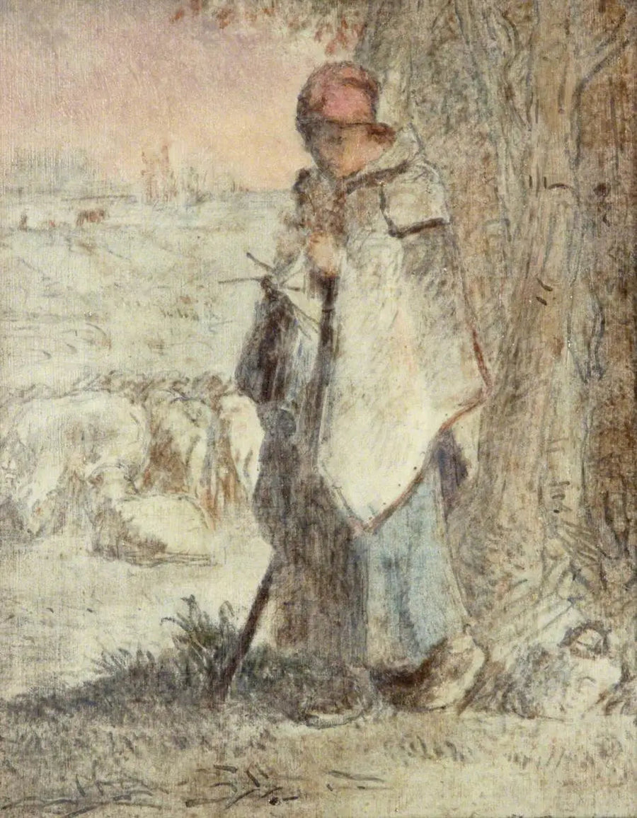 Bergère dziergająca - Jean-François Millet