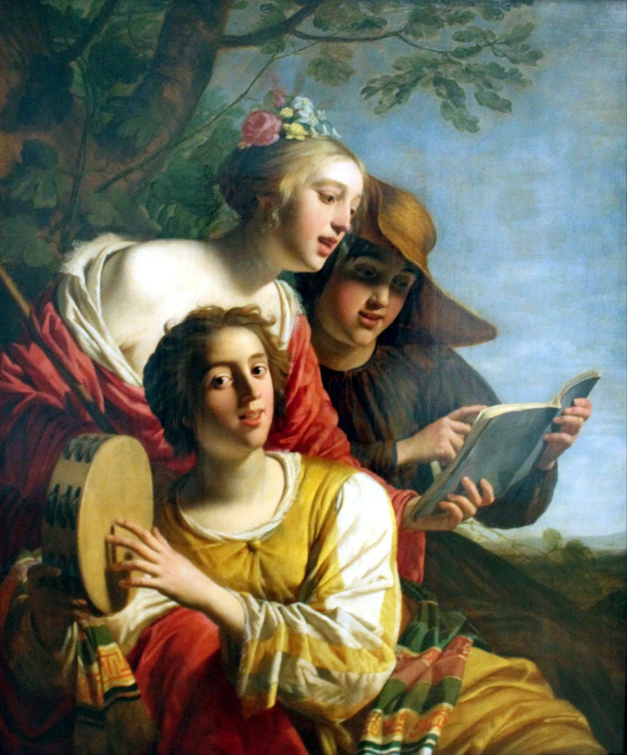 Śpiewające pasterki - Gerrit van Honthorst