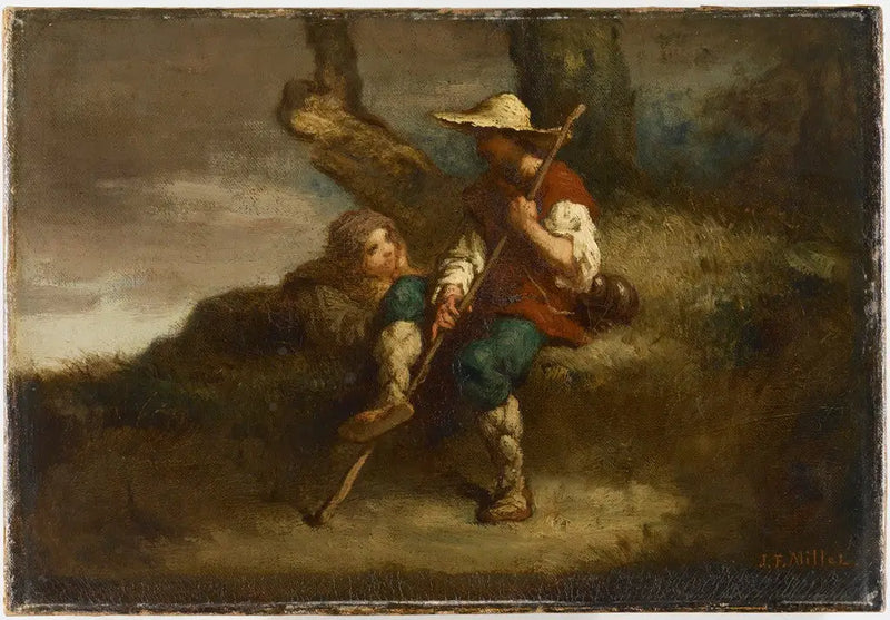Pasterze w spoczynku - Jean-François Millet