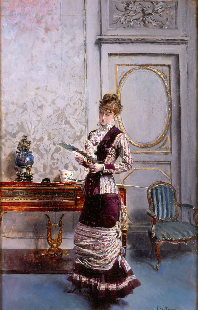Berthe podziwiająca wachlarz - Giovanni Boldini