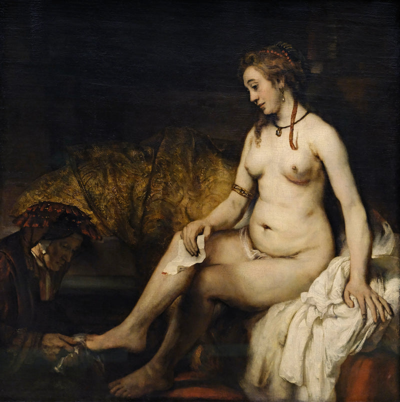 Betzabe w kąpieli, lokatorka listu Dawida - Rembrandt