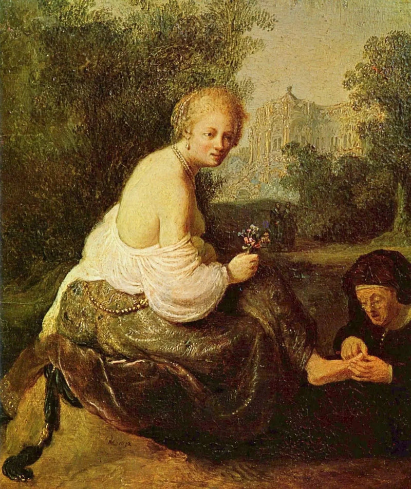 Betsabea przy toaletce, widziana przez króla Dawida - Rembrandt