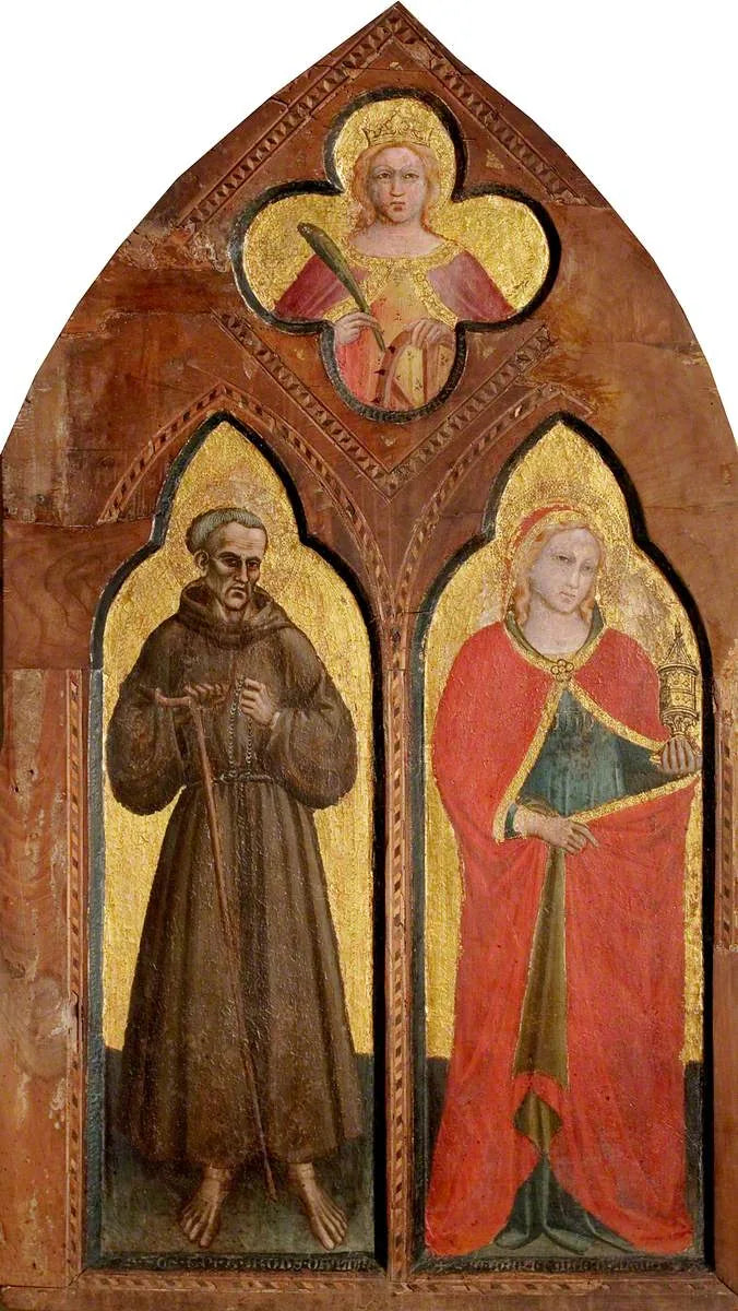 Błogosławiony Gerard z Villamagna i święta Maria Magdalena z świętą Katarzyną z Aleksandrii - Spinello Aretino