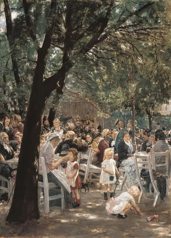 Ogród piwny w Monachium - Max Liebermann