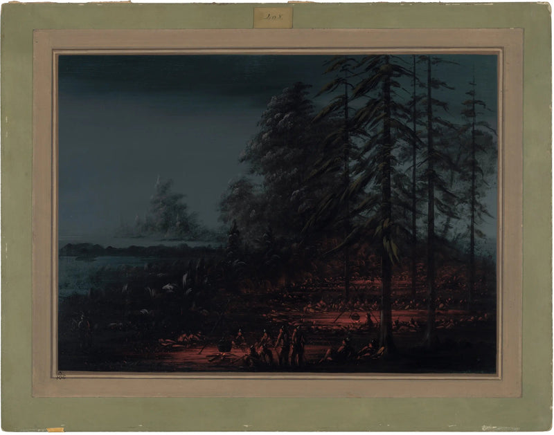 Obóz grupy wojennej Sioux - George Catlin