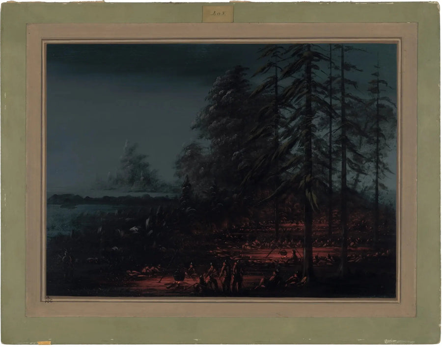 Obóz grupy wojennej Sioux - George Catlin