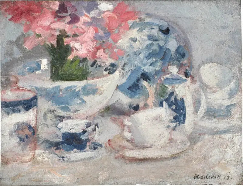 Biały, różowy i niebieski - Francis Cadell