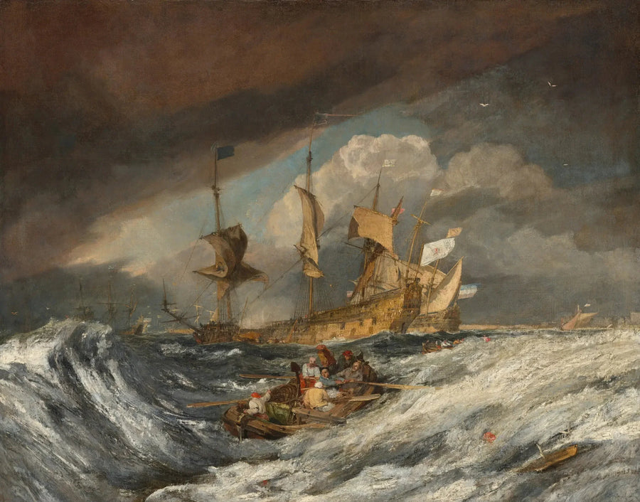 Łodzie transportujące kotwice do holenderskich okrętów wojennych - J. M. W. Turner