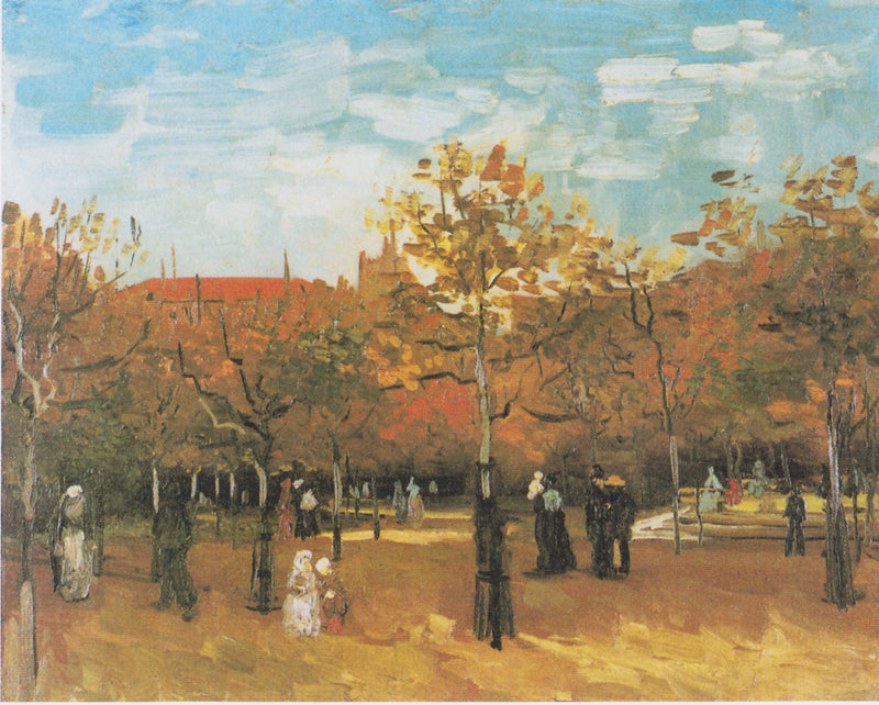 Ludzie spacerujący w parku - Vincent van Gogh