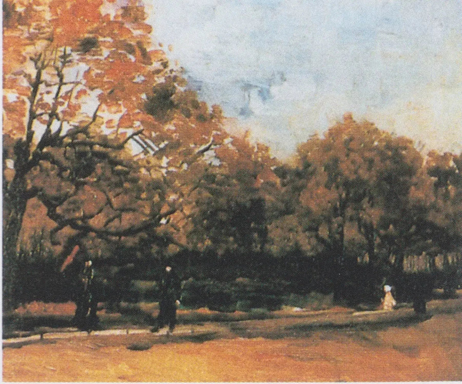Las Boulogne z przechodniami - Vincent van Gogh