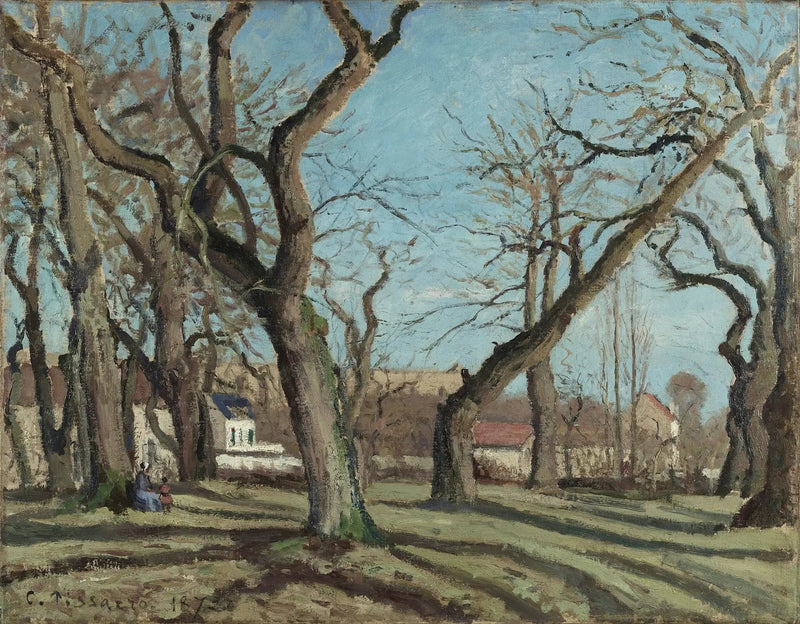 Dąb kasztanowy w Louveciennes - Camille Pissarro