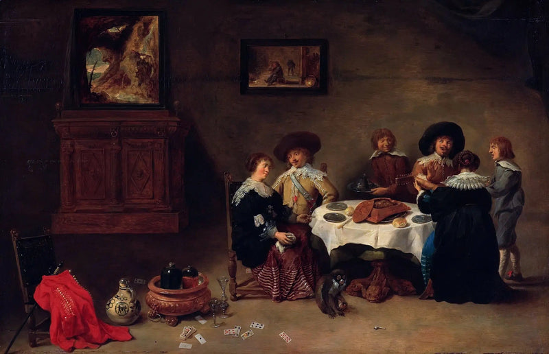 Dobre towarzystwo przy stole - David Teniers Młodszy