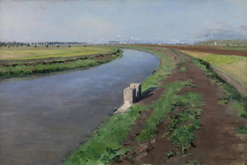 Brzeg kanału, w pobliżu Neapolu - Gustave Caillebotte