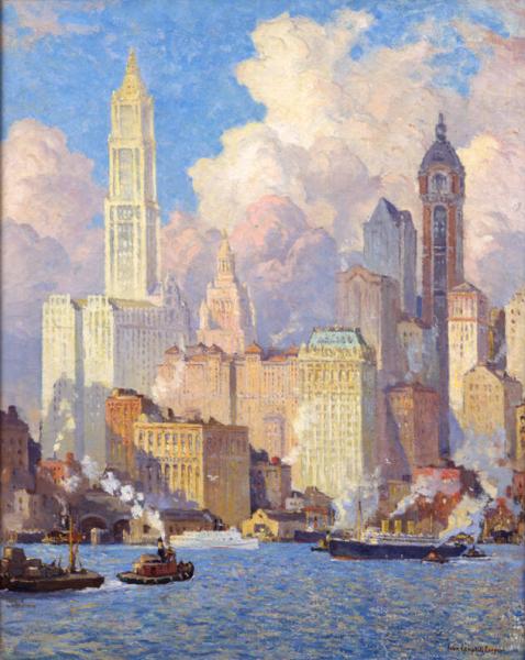 Brzeg Hudson, Nowy Jork - Colin Campbell Cooper