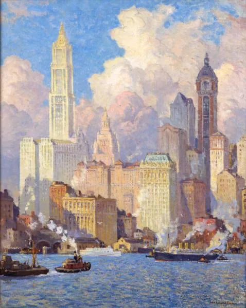 Brzeg Hudson, Nowy Jork - Colin Campbell Cooper
