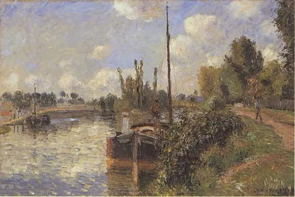 Brzeg Oise, Pontoise - Camille Pissarro