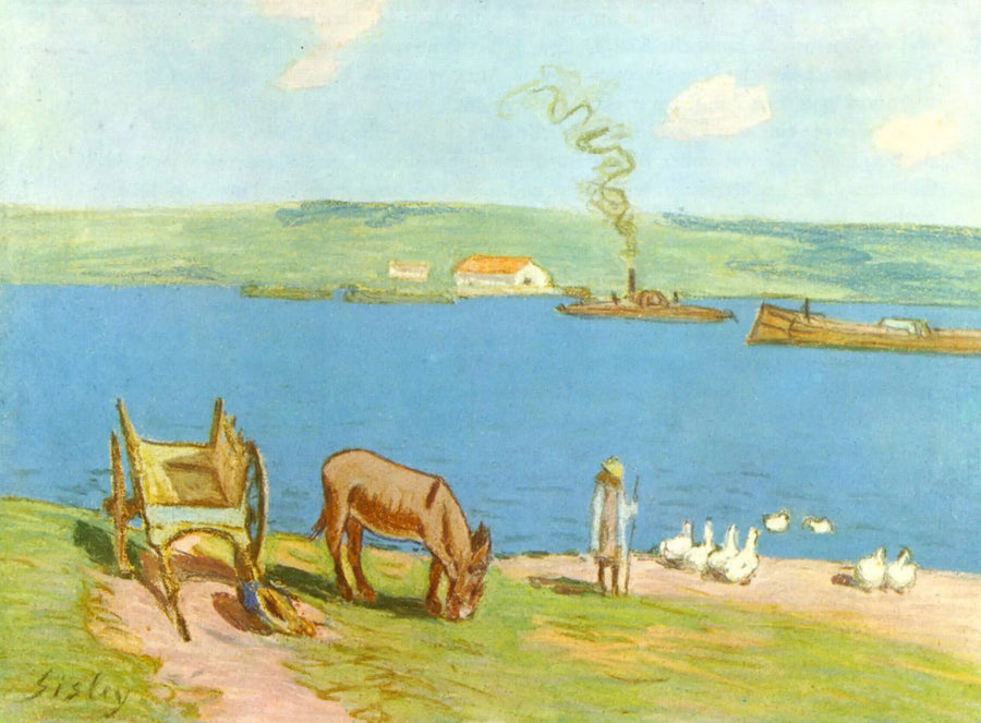 brzeg rzeki - Alfred Sisley