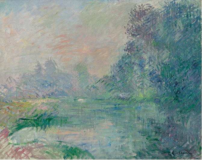 Brzeg Eure, efekt poranny - Gustave Loiseau