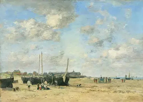 Brzeg morza w Berck - Eugène Boudin