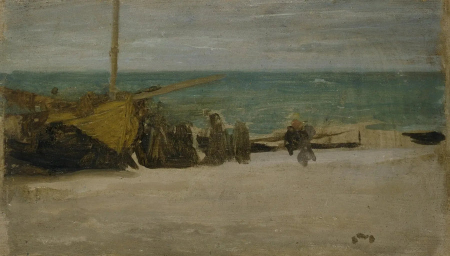 Nadmorski krajobraz: szarość i czerń - James Abbott McNeill Whistler