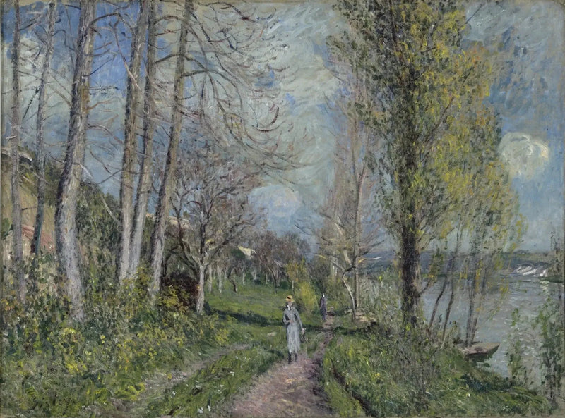Brzeg Sekwany w By - Alfred Sisley