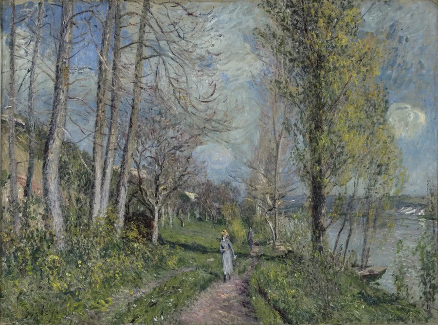 Brzeg Sekwany w By - Alfred Sisley