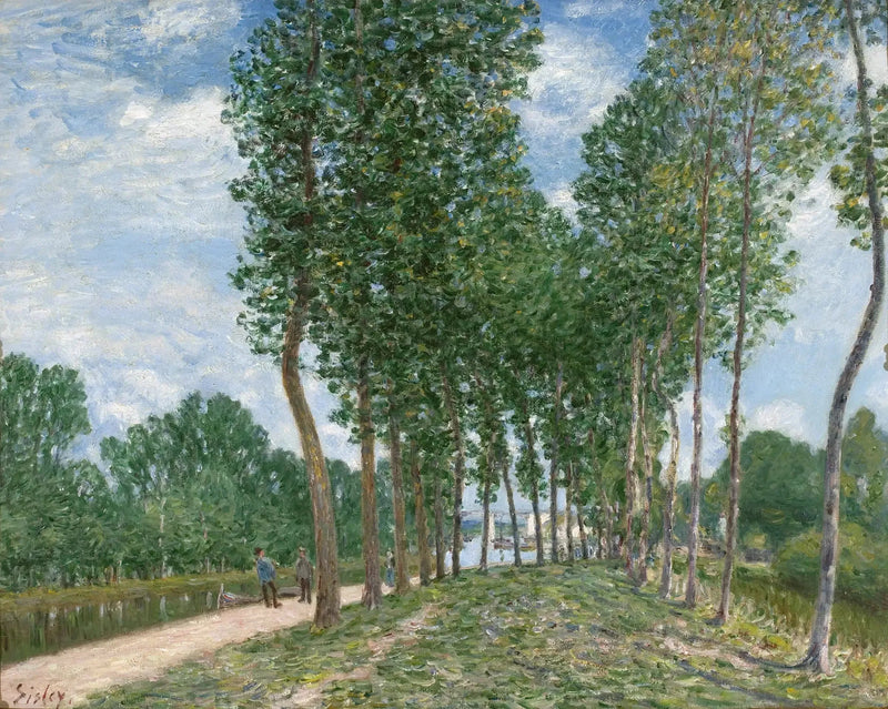 Brzeg Loingu w Moret - Alfred Sisley