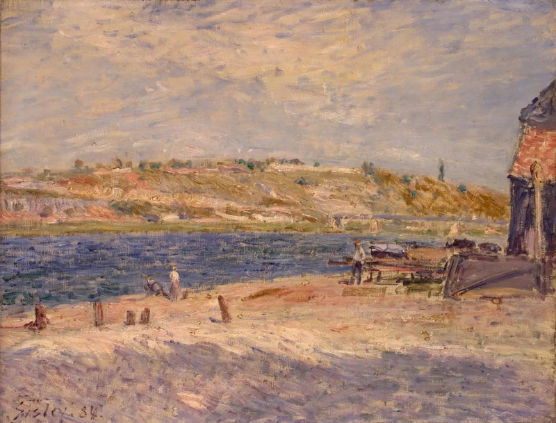 Brzeg Loingu w Saint-Mammès - Alfred Sisley