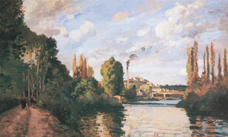 Brzegi wody w Pontoise - Camille Pissarro