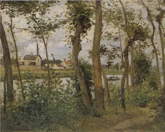 Brzegi Oise w Pontoise - Camille Pissarro
