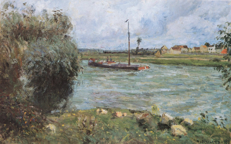 Brzegi Oise w Pontoise - Camille Pissarro