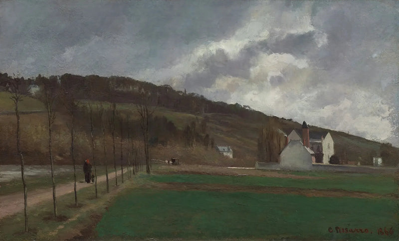 Brzegi Marne zimą - Camille Pissarro