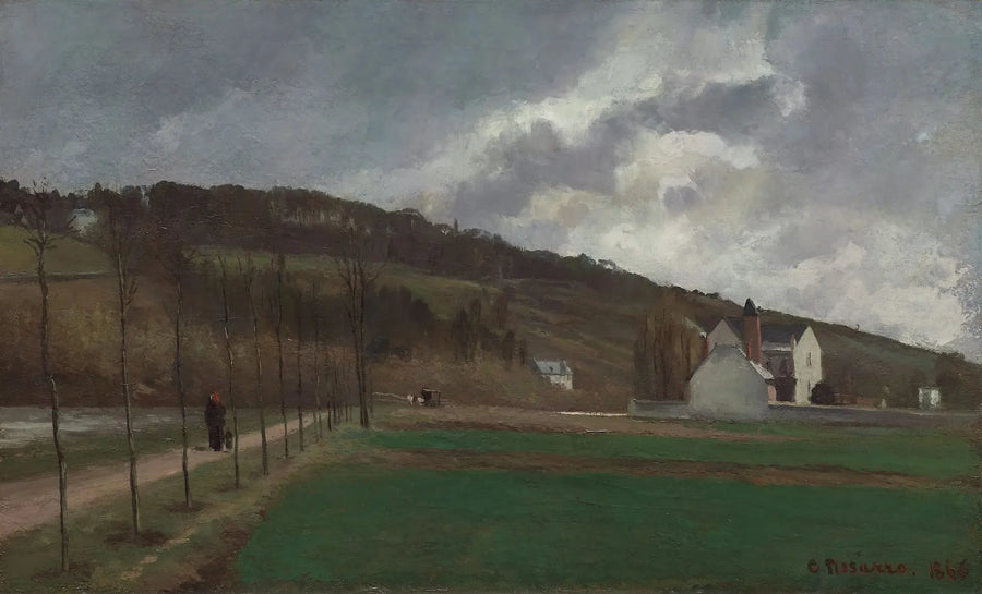 Brzegi Marne zimą - Camille Pissarro