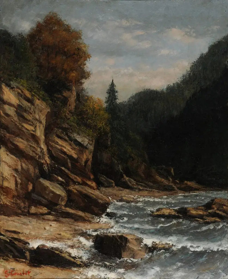 Brzegi jeziora Genewskiego - Gustave Courbet